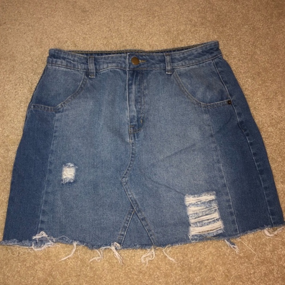 Peach Love Jean Skirt